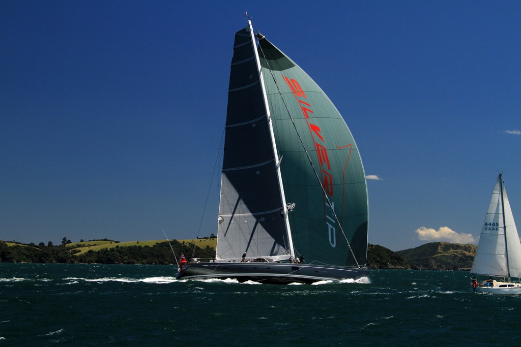 Silvertip chasing the fleet -  Tall Ships and Classics regatta in the Bay of Islands © Steve Western www.kingfishercharters.co.nz